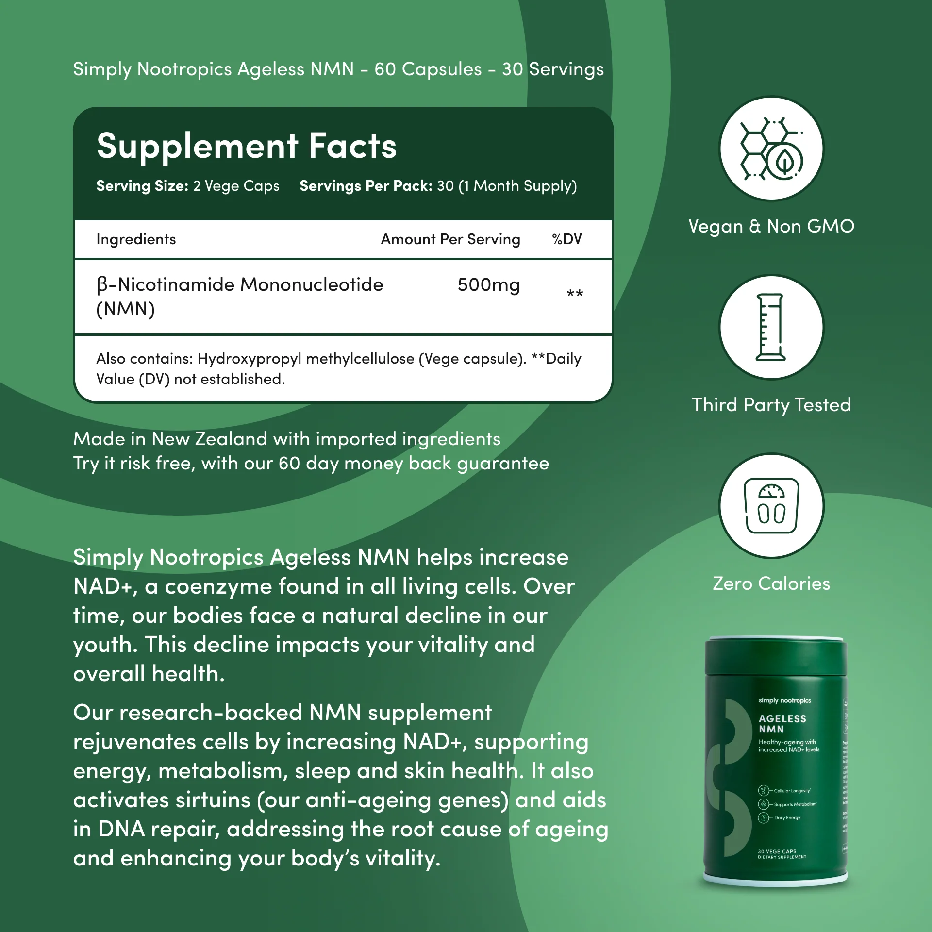 Ageless NMN Capsules Value Bundle - Image 2