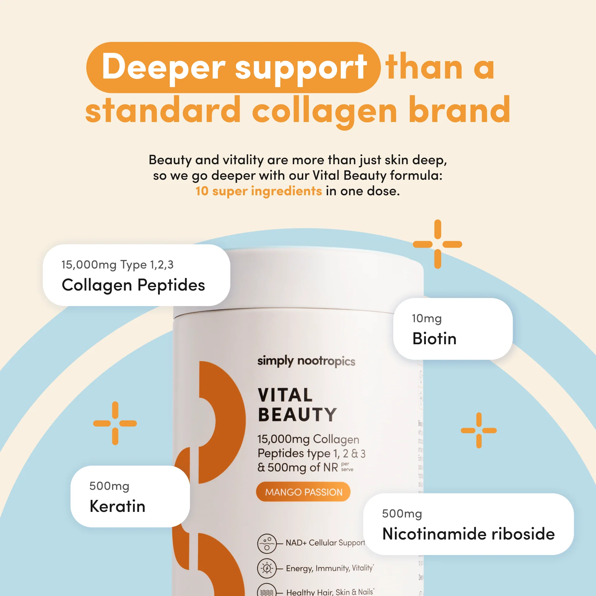 Vital Beauty Collagen Powder Mango Passion - 600g - Image 5