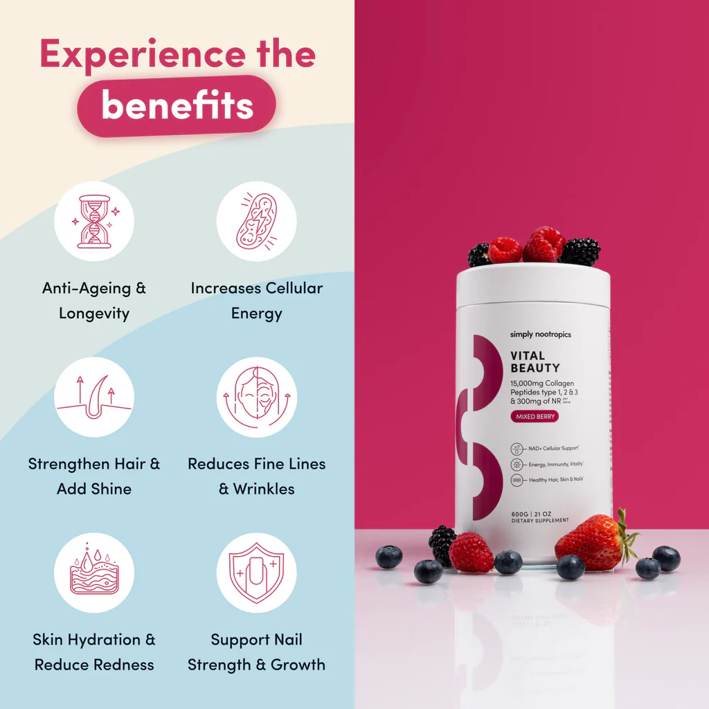Vital Beauty Collagen Powder Mixed Berry - 600g - Image 7