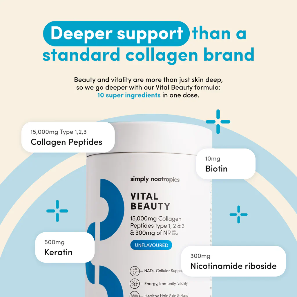 Vital Beauty Collagen Powder Unflavoured - 534g - Image 4